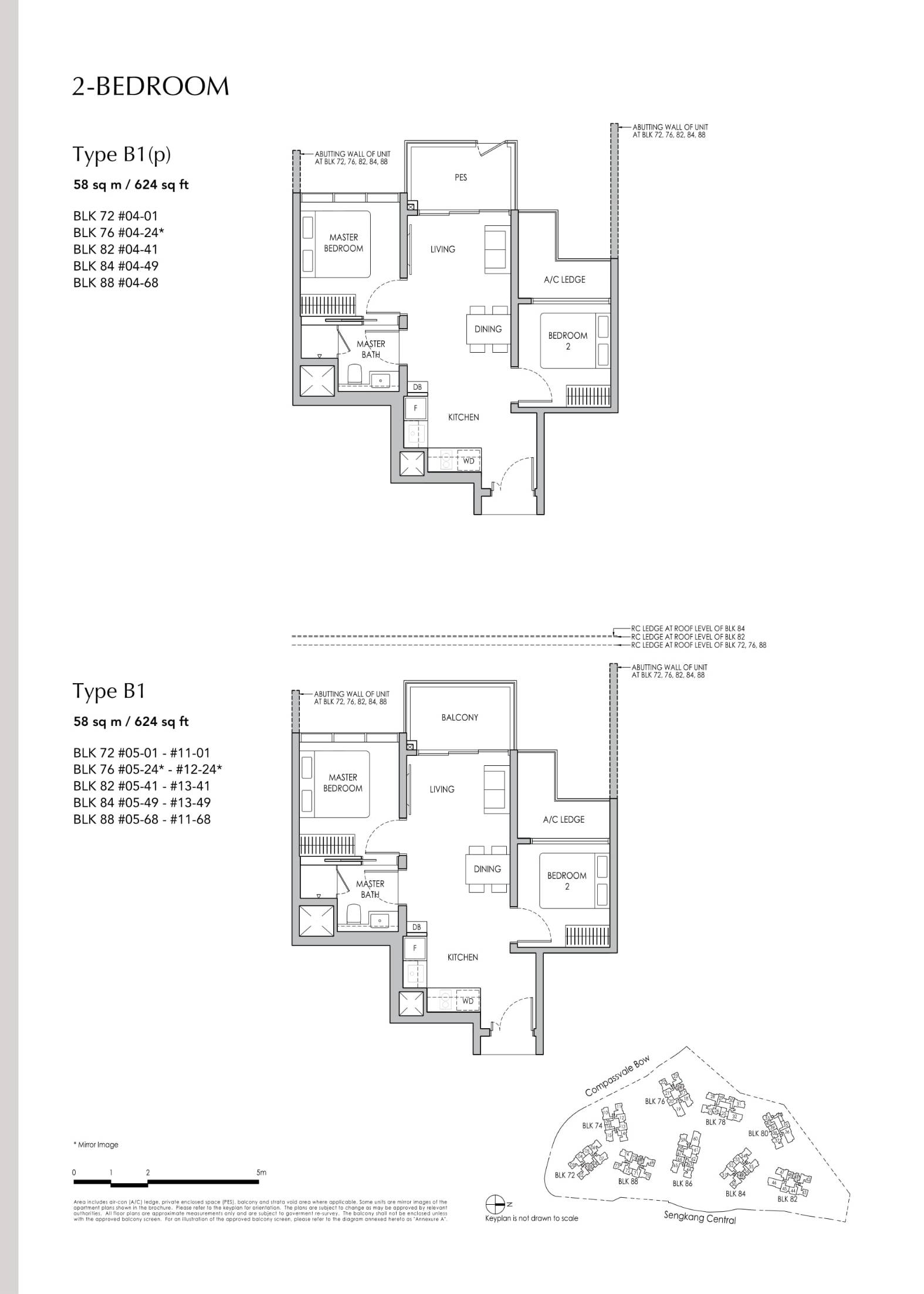 Sengkang Grand Residences 1 Bedroom Floor Plan 3